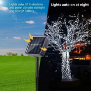 QiShi Christmas Solar Lights LED Solar String Lights,39ft 100 LED Fairy Outdoor String Lights Decorative Lighting for Home,Lawn,Garden,Wedding,Patio,Party,and Holiday Decorations (White)-1Pack
