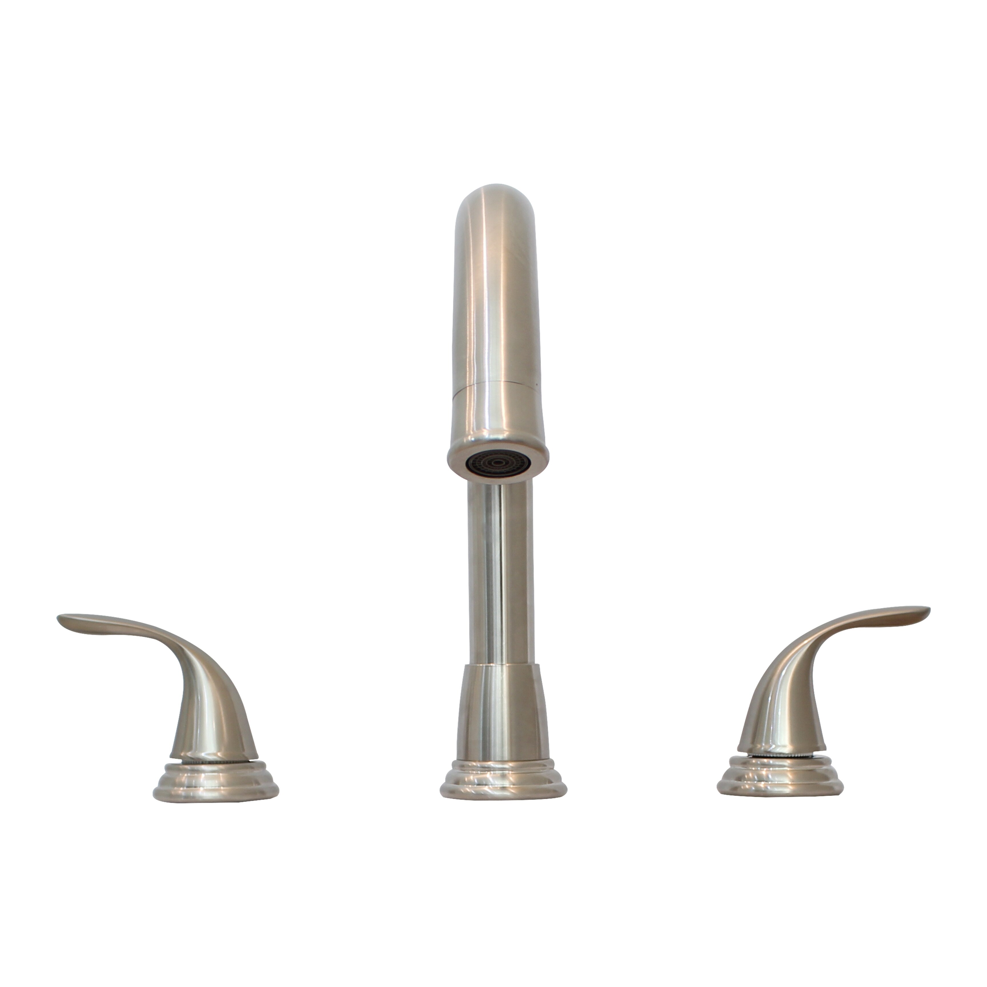WMF-8126SSLP-BN - Stainless Steel Widespread Lavatory Bathroom Sink Faucet Double Handle with Pop Up,Ceramic Cartridge BN Finish
