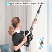 MOOSOO YC1 Cordless Stick Vacuum Cleaner with Smart Digital Display, 18Kpa Suction for Pet Hair, Hard Floors & Low-Pile Carpets