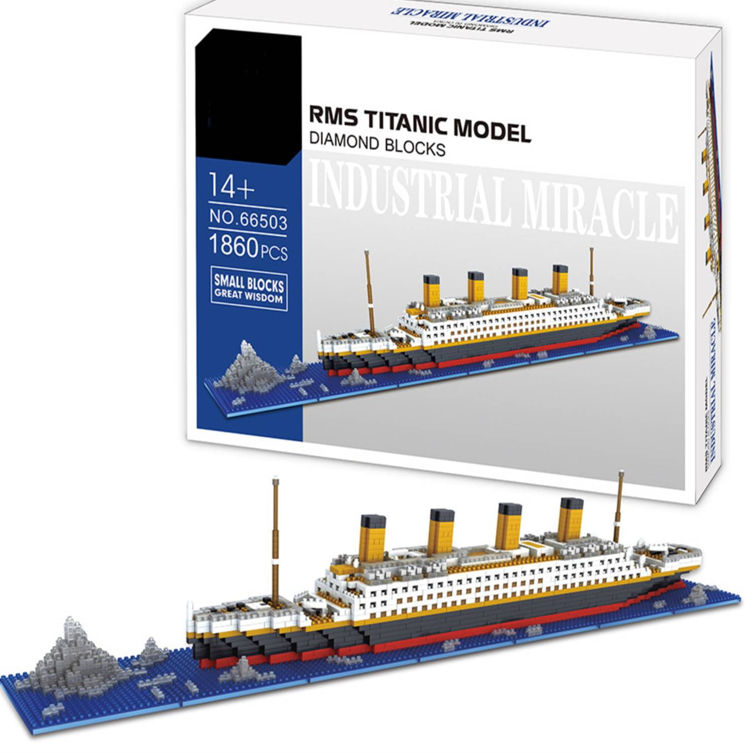 Titanic Ship COBI RMS Iceberg Model and with Water 500 Construction Pieces new