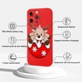 thumbnail image 2 of Christmas Red Print Phone Case for iPhone 12 Pro Max 6.7", with Aesthetics Pattern Design Soft TPU Silicone Xmas Cases, Shockproof Bumper Protector Camera Girls Women Cover, Deer A, 2 of 5