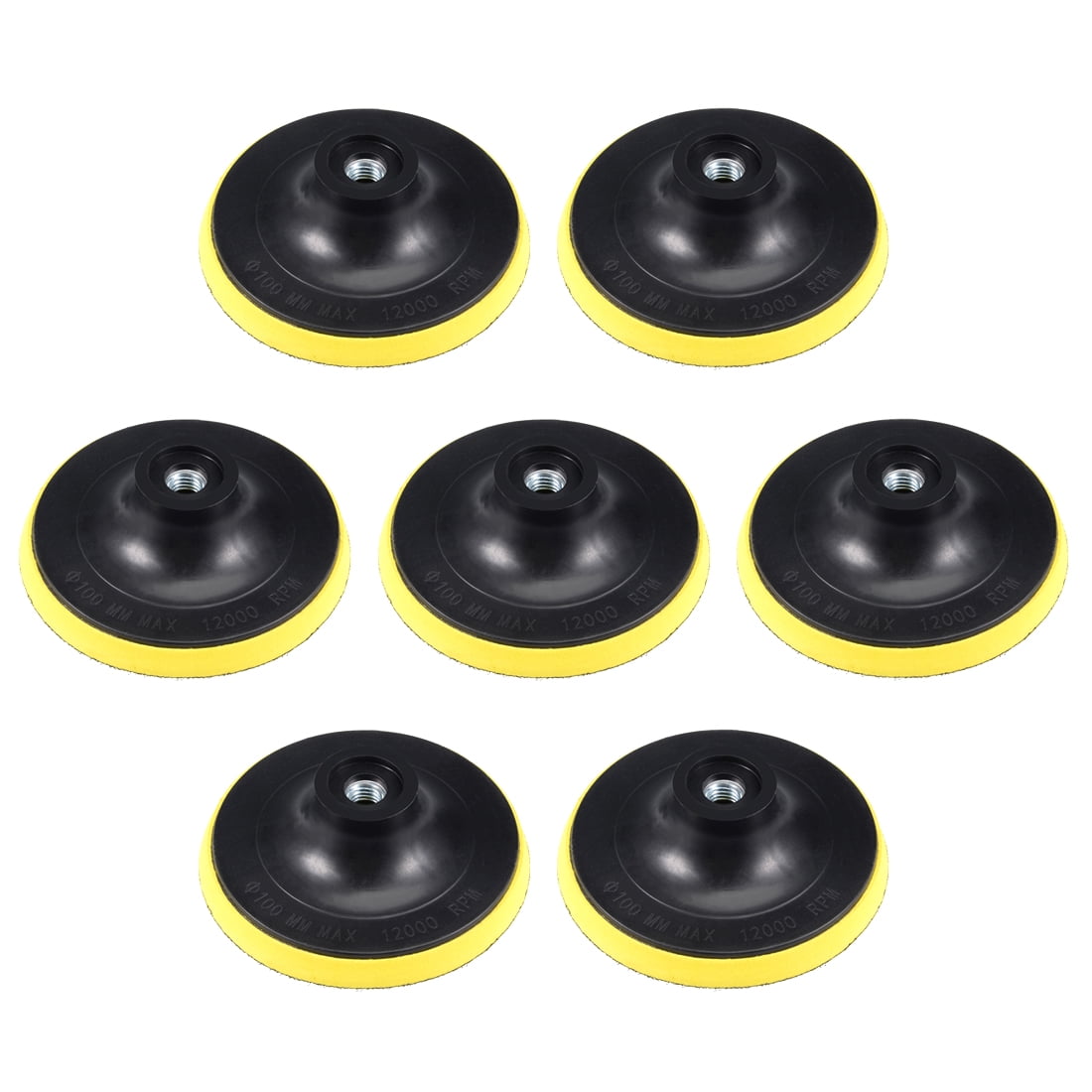 Uxcell 4 Inch Hook and Loop Backing Backer Pads with M10 Female Thread