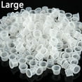 thumbnail image 4 of 100Pcs Small Medium Large Clear White Plastic Tattoo Ink Cups Holder Supplies, 4 of 6