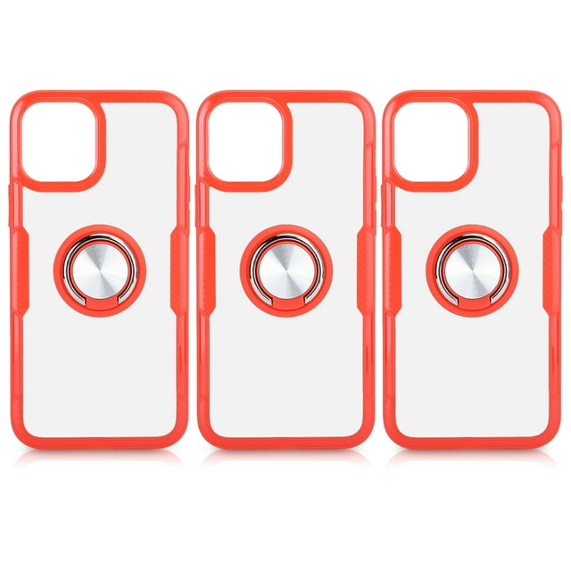 Mobile Phone Casefor IO,3PCS 5.4 Inch Transparent Mobile Phone Case Mobile Phone Casewith Finger Stand Highly Versatile
