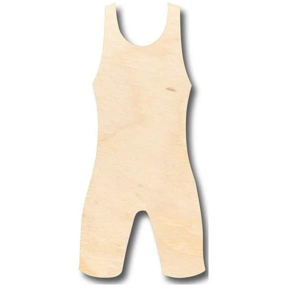Unfinished Wood Wrestling Uniform Shape - Craft - up to 46" DIY 4" / 1/4"