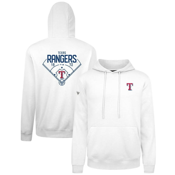 Men's Levelwear White Texas Rangers Podium Primary Pullover Hoodie