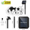 thumbnail image 5 of Cadena de luces solares para exteriores Laklulu de 60 LED, 10 m, resistente al agua IP65, con 8 modos de iluminación, bonita decoración para interiores y exteriores, para jardín, terraza, balcón,, 5 of 5