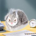 thumbnail image 5 of BIMZUC Gray Realistic Plush Bunny High Simulation Rabbit Decoration Animal Figurine, 5.51 inches / 14 cm Sturdy Soft Comfortable Home Decor Knick-Knack, 5 of 8
