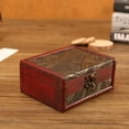 thumbnail image 1 of Jewelry Box Vintage Wood Handmade Box With Mini Metal Lock For Storing Jewelry T, 1 of 3