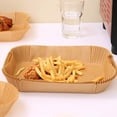 thumbnail image 3 of Feuilles de Parchemin pour Four de Friteuse à Air Chaud, Papier de Cuisson pour Friteuse à Air Résistant à l'Huile, Papier de Qualité Alimentaire pour Cuisson, Rôtissage, Micro-Ondes (Bois, Rectangle (10 * 7,2 Po, 100 Pcs)), 3 of 8