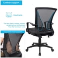 thumbnail image 3 of Open Box Furmax Office Chair, Ergonomic Mesh Mid Back Swivel w/Armrest, Black, 3 of 5