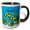 Black/White, variant on 3drose, Colourful Tropical Plants and Fish Design Personalized with a Female Name Camryn, 11oz Mug