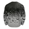 thumbnail image 5 of Rexolia Mens Oversized Waffle T Shirt Halloween Spider Bat Graphic Long Sleeve Casual Comfort Top Gray M, 5 of 7