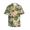 thumbnail image 3 of Xecao Construction Machinery1 print Hawaiian shirt - a stylish short-sleeve button-down for men, perfect for casual beach and tropical outings., 3 of 9
