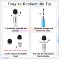 thumbnail image 6 of Hengguang 6Pcs Touchscreen Stylus Pen, 2 in 1 Universal Stylus Touch Screen Pen with 4 Extra Replaceable Tips for iPad Samsung Tablet Cell Phone PC Laptop, All Touch Screen Devices, 6 of 7