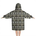 thumbnail image 2 of Black Buffalo Geometric Pattern Blanket Hoodies for Kids 6-13YR Oversize Wearable Blanket Hoodies for Boys Girls Teens, 2 of 7