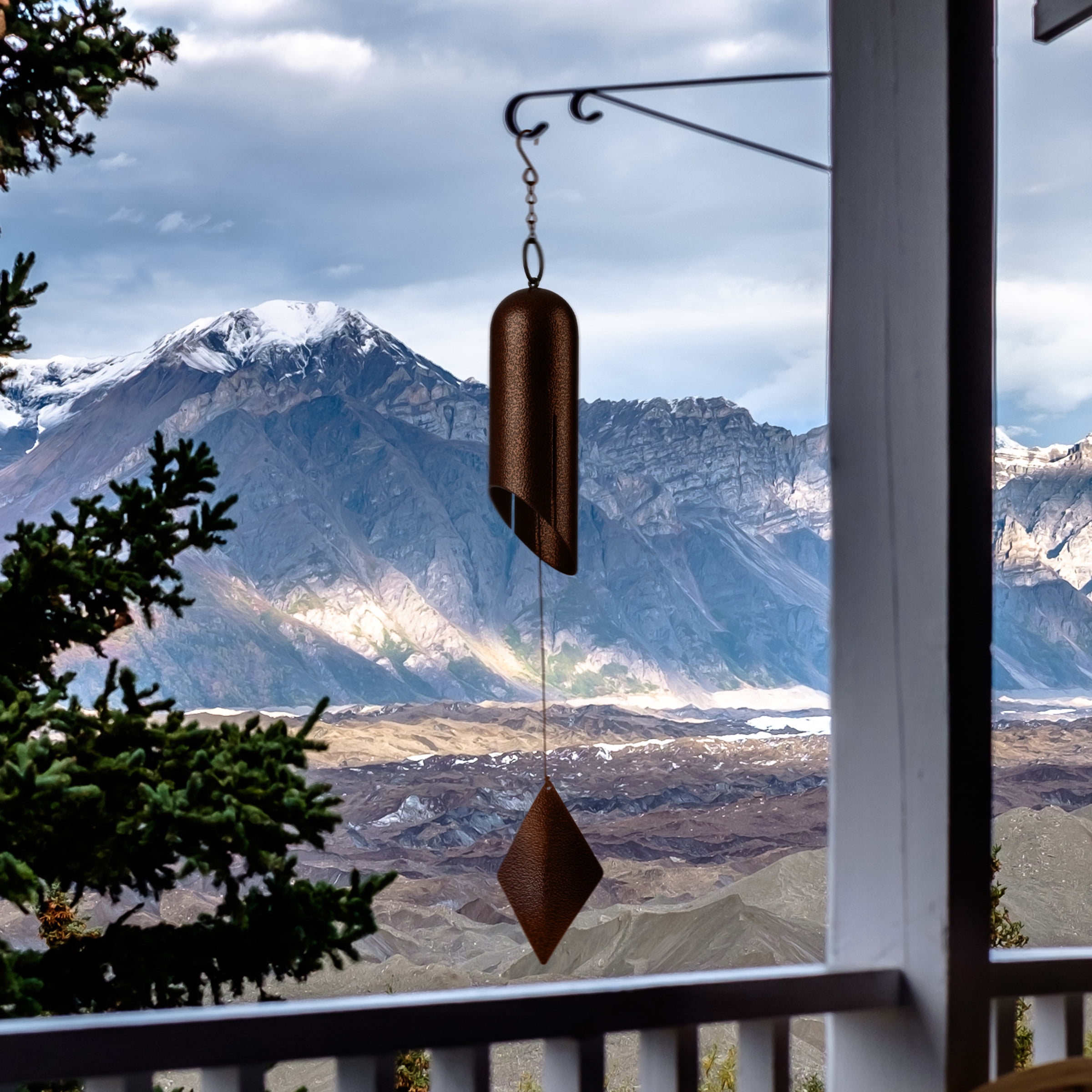 Pure Garden Wind Chimes - 27in Deep Resonance Serenity Bell Chime, Bronze
