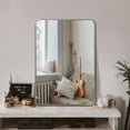 thumbnail image 2 of Knubmt Rectangular Wall Mirror Silver Metal Frame Makeup Mirror Vanity Mirror for Bathroom, Living Room, 24x32 Inch, 2 of 8