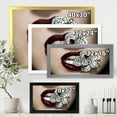 thumbnail image 4 of Designart 'Detail Of Sexy Red Girl Lips' Modern Framed Art Print, 4 of 4