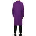 thumbnail image 3 of INSPIRE CHIC Winter Overcoat for Men's Single Breasted Notch Lapel Business Trench Coats S Purple, 3 of 5