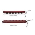 thumbnail image 2 of RENACLIPY 2Sets Dark Red Wall Mounted Billiard Cue Rack 6 Slot Wooden Pool Stick Storage, 2 of 6