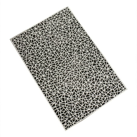 

Hanyhapt Rectangular Flower Pvc Placemat Home Daily Table Decoration Pvc Hot Gold Placemat Triangle (Silver)