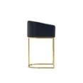 thumbnail image 6 of Manhattan Comfort Louvre Upholstered Counter Stool with Steel Base in Black, 6 of 7