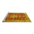 thumbnail image 2 of Ahgly Company Machine Washable Indoor Round Persian Yellow Traditional Area Rugs, 4' Round, 2 of 4