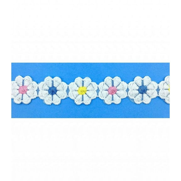 Trimplace 1" Colorful Daisy Trim