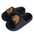 thumbnail image 2 of Qicasul Women's slipper Cute And Capybara EVA Thong Sandals Casual Home Soft Soled Slippers Black US Size:9, 2 of 6