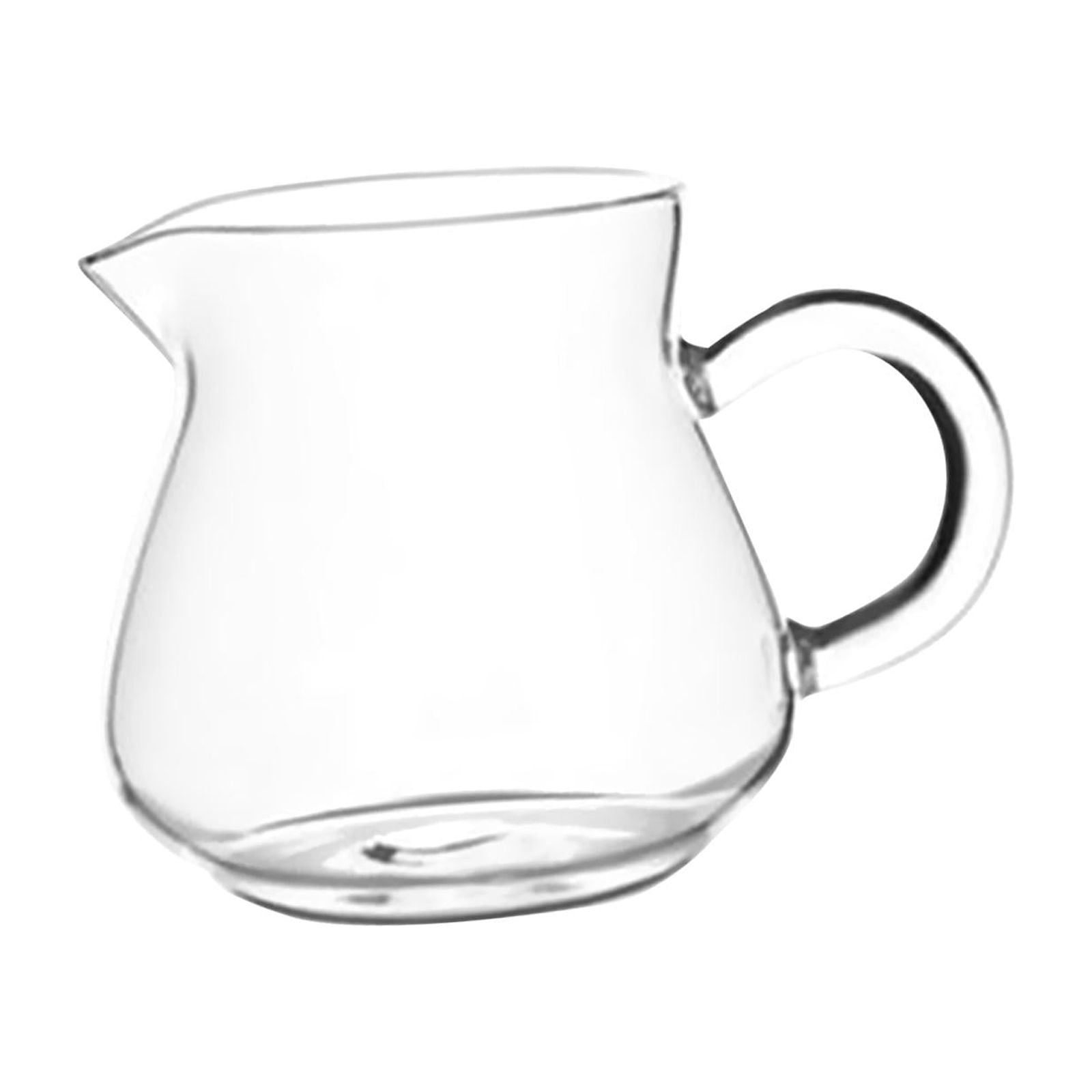 deevoka 3xGlass Creamer Pitcher Teaware Mini Carafe Coffee Mug for Tea Espresso Coffee 250ml 7x5.5x8.3cm 3 Pcs