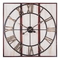 thumbnail image 1 of Utopia Alley 3-Piece Oversized Roman Square Wall Clock  32&amp;#8243;   Wood Finish, 1 of 1