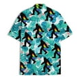 thumbnail image 3 of Funny Bigfoot Hawaiian Shirts for Men, Tropical Sasquatch Short Sleeve Button Down Hawaiian Shirt 11, 3 of 7
