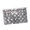 thumbnail image 3 of Juego de adornos de bolas navideñas, suministros para fiestas, manualidades, colgantes reutilizables para interiores Plata, 3 of 9