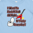 thumbnail image 4 of Inktastic I Want to Rock N' Roll N' Potty Everyday Boys or Girls Baby T-Shirt, 4 of 5