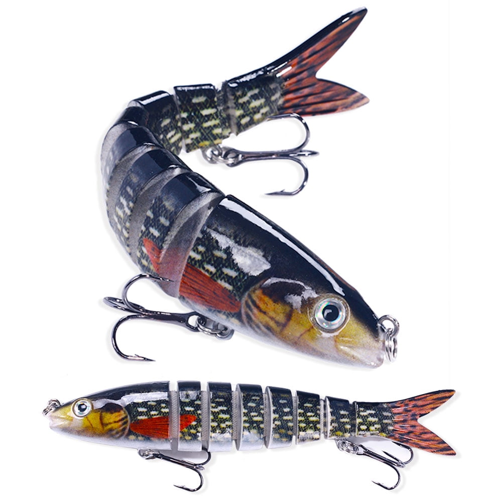 HENGJIA Fishing Lures 16PCS Multi Jointed Fish Fishing Kits Slow Sinking Lifelike Swimbait Freshwater and Saltwater for Trout Bass Lures