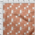 thumbnail image 3 of oneOone Cotton Cambric Rust Brown Fabric Geometric Sewing Material Print Fabric By The Yard 42 Inch Wide, 3 of 4