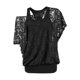 thumbnail image 1 of Top Sin Mangas Encaje Cuello Inclinado Tamaño Plus Rosegal Blusas Tallas Grandes, 1 of 2
