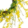 thumbnail image 4 of Northlight Forsythia Artificial Spring Floral Wreath - 20" - Yellow, 4 of 8