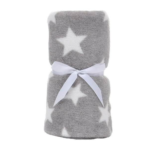 Manta para bebé Manta polar para niños Manta para recién nacidos Manta suave y acogedora Manta para cama para niños y niñas Diseño gris