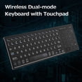 thumbnail image 2 of Teclado Inalámbrico Dual-mode 2.4G/BT Conexión Inalámbrica Diseño Ergonómico con Touchpad Amplia Com Tomshoo Sin retroiluminación, 2 of 7