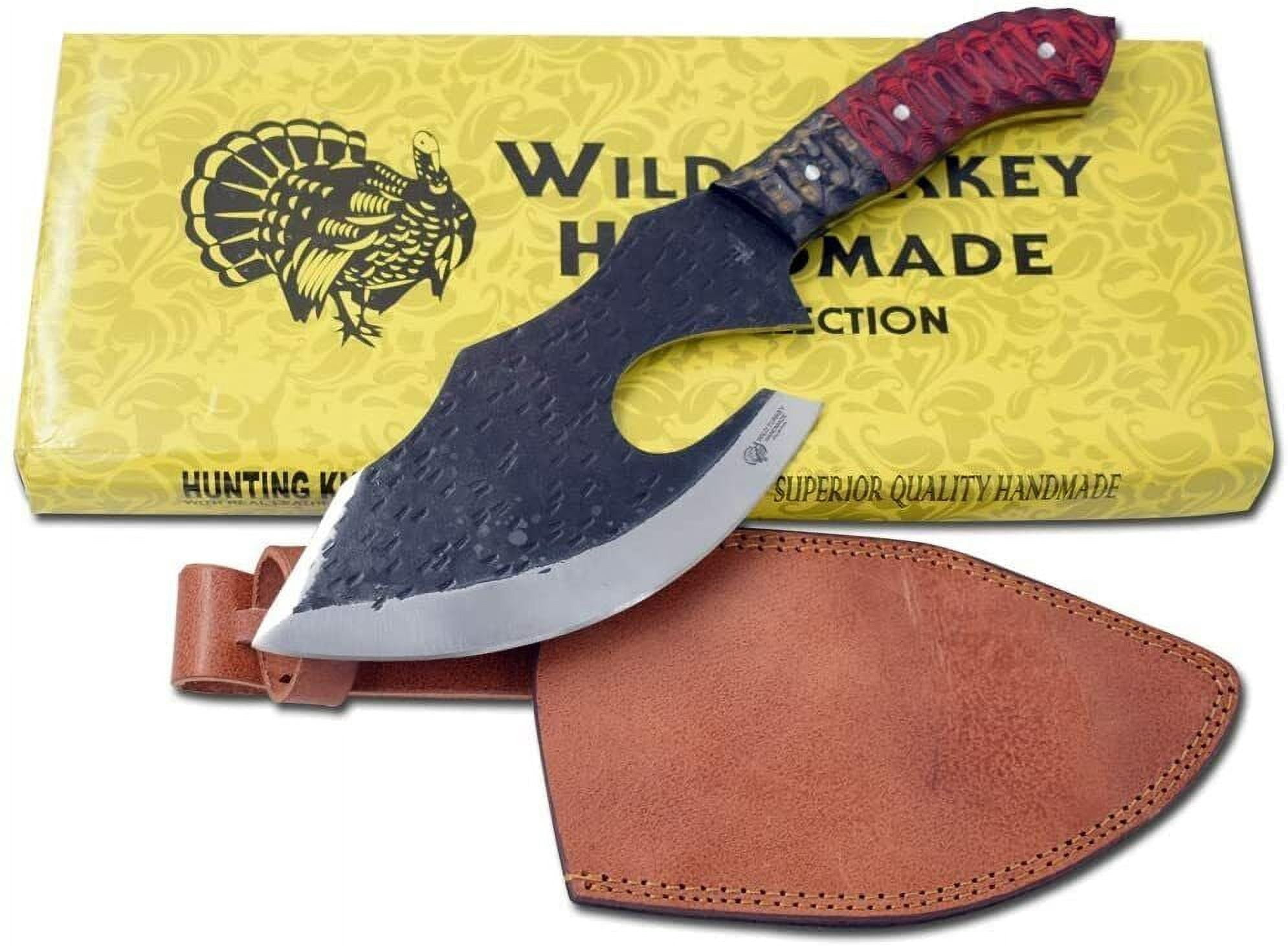 Wild Turkey Handmade 1075 High Carbon Steel Blade Axe Hatchet Chopping Cleaver