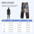 thumbnail image 2 of Salouo Vintage Blue Floral Wolf Print Pajama Pants for Men, Lounge Pants Elastic Waistband Casual Men's sleepwear Loungewear Sleep Pajama Pant -XX-Large, 2 of 7