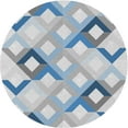 thumbnail image 1 of Ahgly Company Machine Washable Indoor Round Transitional Slate Blue Grey Blue Area Rugs, 8' Round, 1 of 7