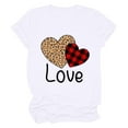 thumbnail image 5 of Aofany Women Valentine's Day Casual Letters Heart Printing Shirt Short Sleeve Tee Tops Tunic, 5 of 6