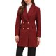 thumbnail image 4 of Abrigo de invierno de doble botonadura INSPIRE CHIC para mujer, con cuello de solapa, manga larga, abrigo exterior, color burdeos, 4 of 6