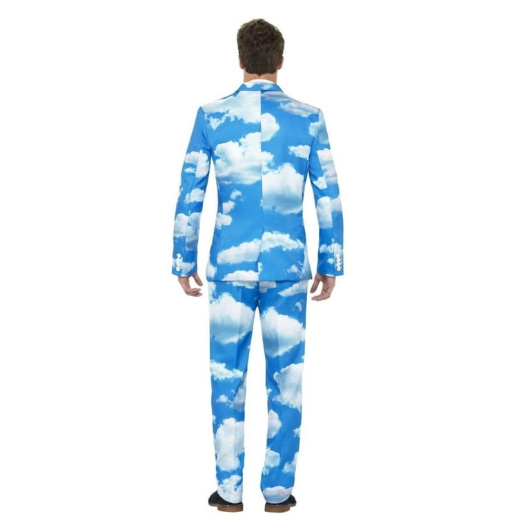 Sky High Suit Stand Out Adult Blue White Cloud Jacket Trousers and Tie Sky High Suit Stand Out Adult Blue White Cloud Jacket Trousers and Tie