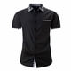 thumbnail image 1 of Camisas de Manga Larga para Hombres Moda Ocio Botón Bolsillo Flip Collar Red, Tela Suave Transpirable para Invierno Casual, 1 of 8
