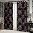 thumbnail image 2 of Manfei Hippie Damask Blackout Curtains,Exotic Style Window Curtains Pack of 2 (38x45 Each), 2 of 5