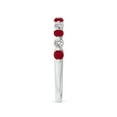 thumbnail image 3 of ANGARA Natural Floating Ruby and Diamond Semi Eternity Wedding Ring in 14K White Gold for Women (Size-2.2mm) | July Birthstone, Birthday, Anniversary, Jewelry Gift for Women | Natural Ruby Ring, 3 of 9